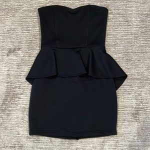 Black Bandeau Mini Dress